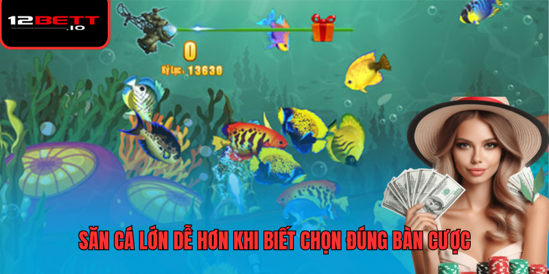 Bắn Cá 12BET 2 Săn cá lớn dễ hơn khi biết chọn đúng bàn cược